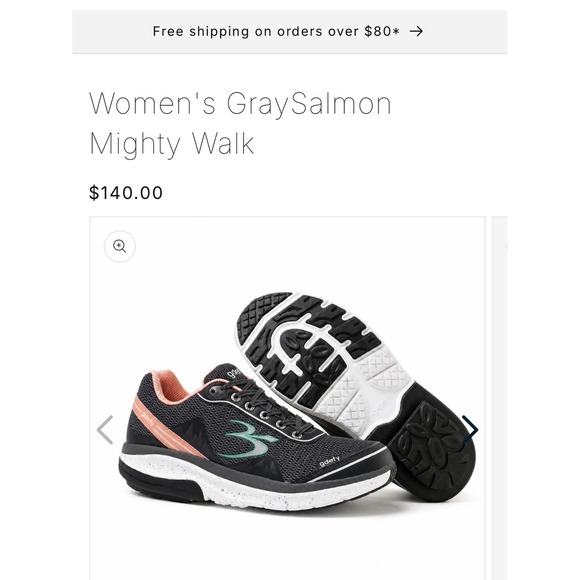 G-Defy Shoes - Gravity Defyer G-Defy Mighty Walk Grey Pink Athletic Running Shoes 6.5 Sporty
